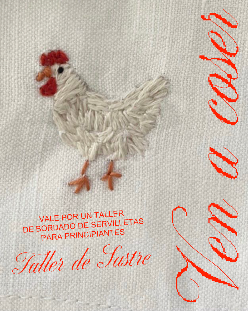 Vale de sastre para taller de bordado