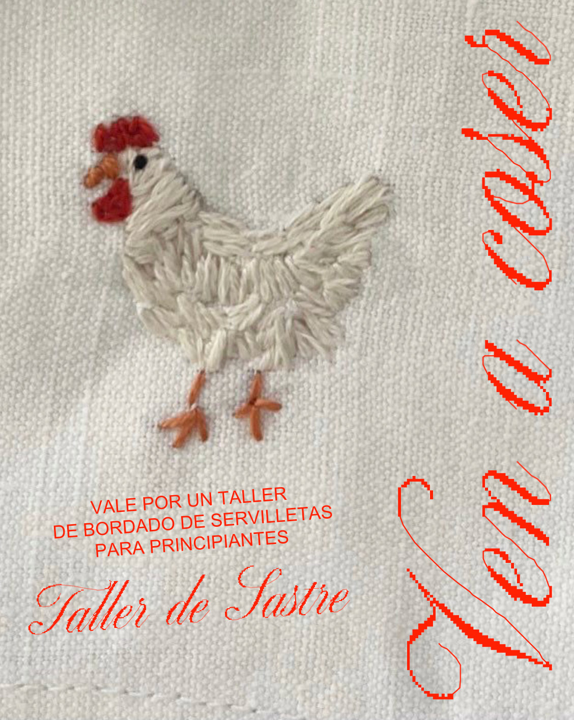 Vale de sastre para taller de bordado